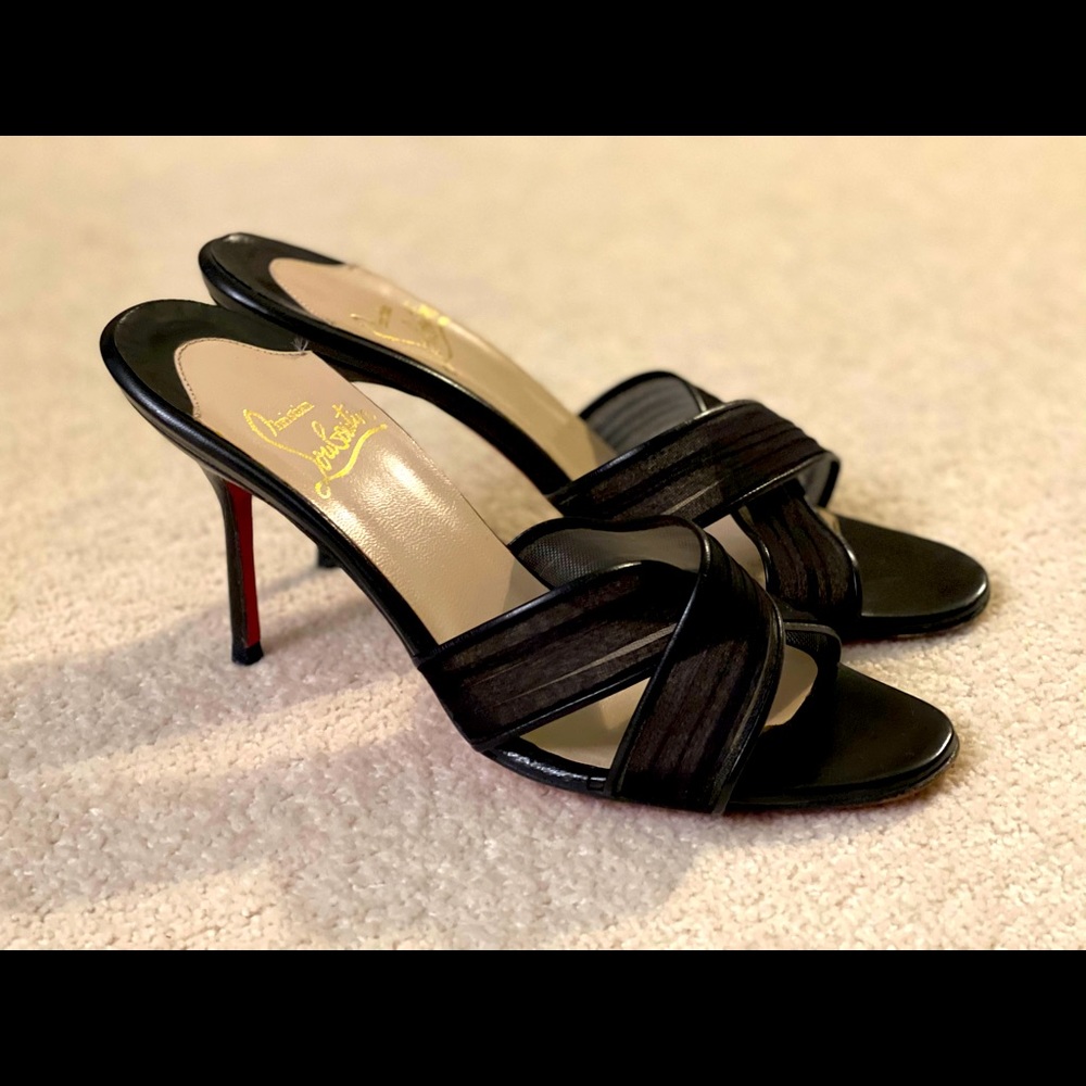 Christian Louboutin Black Heeled Sandals